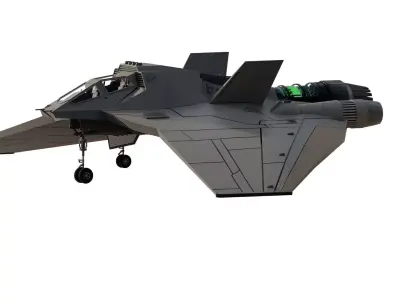 Fictional space fighter 3D model