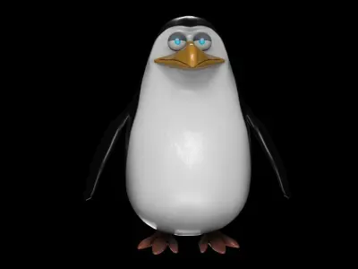 Penguin cartoon 3D model