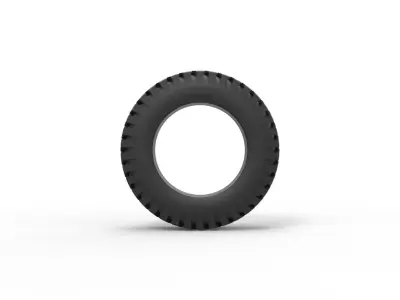 Semi truck tire 3 Scale 1 to 25 3D print model