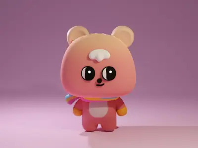 Sunny Lazy Bear Free 3D model