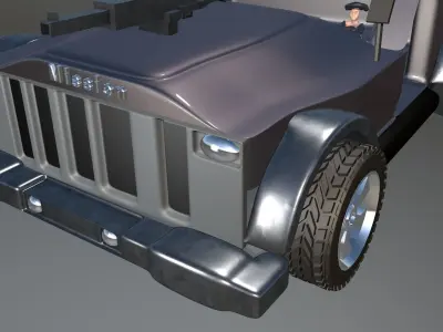 Best Wrangler Jeep 3dgame Low-poly 3D model