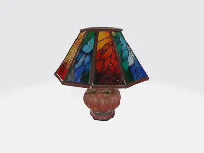 Nostalgic Tiffany Lamp High Poly 3D model