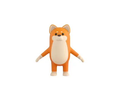 Shiba Dog Character 3D model