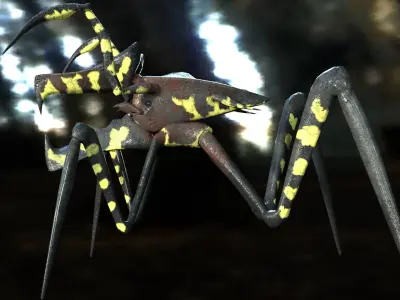 Warrior Bug Low-poly 3D model