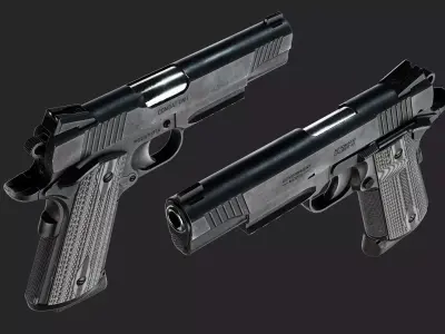 Colt 1911 CCU 45 ACP Pack Low-poly 3D model