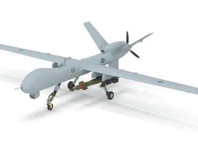General Atomics UAV MQ-9 Reaper Military Aircraft Drone 3D model