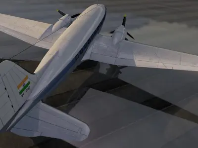 Curtiss Wright CW-20 Airliner 3D model
