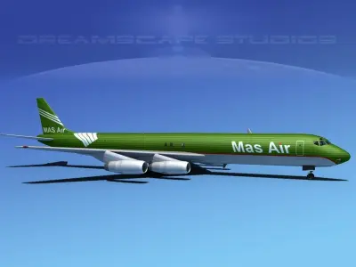 Douglas DC-8-63F MasAir 3D model