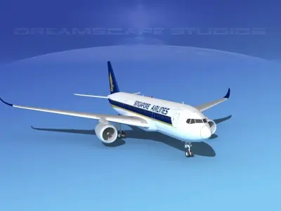 Airbus A350-800 Singapore Airlines 3D model