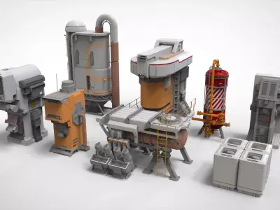 sci fi props 1 3D model