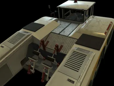 Airplane Pushback Tug Low-poly 3D model