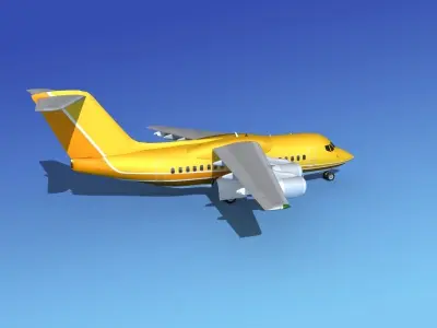 BAe 146-100 BAe Aircraft 3D model