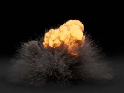 Super Realistic Explosion 2 - vdb animated 3D model