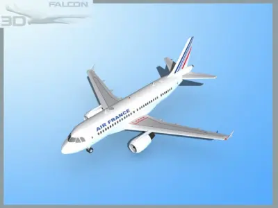 Falcon3D A319 Air France 3D model