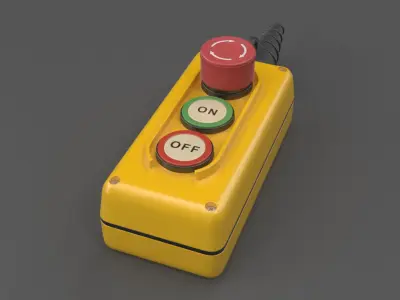 On / Off with Emergency Pendant Push Button 3D model