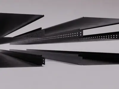 Cable trays 50x50 100x50 200x50 300x50 3D model