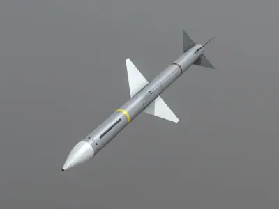AIM-7M Sparrow Low-poly 3D model