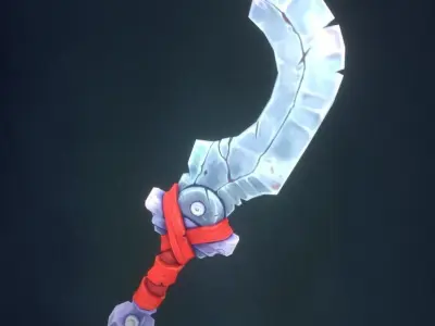 Old Sword Handpainted Free low-poly 3D model