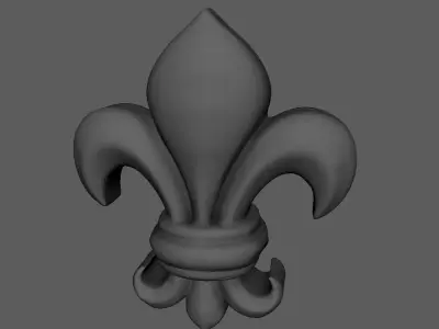 Heraldic Lily Free 3D model