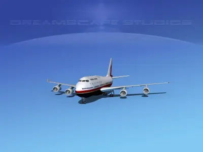 Boeing 747-400 TWA 2 3D model