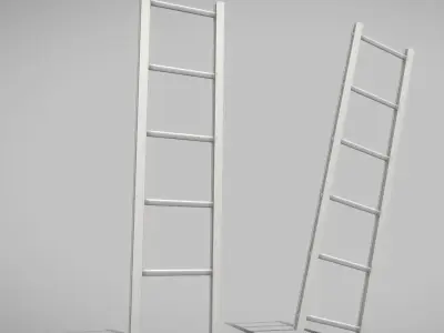 Rung Ladder with 6 Rungs 3D model