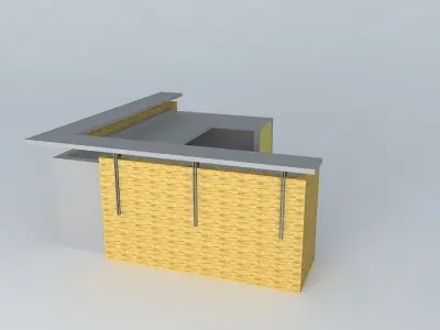 Reception Desk Free 3D model purchase