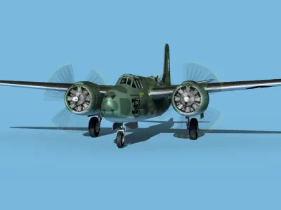 Douglas A-20G Havoc V02 3D model