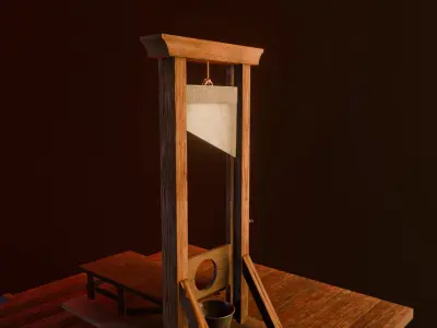 Guillotine Low-poly 3D model