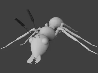Ant 3D model Low-poly 3D model
