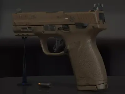 Smith  Wesson MP M2 0- 9mm Low-poly 3D model