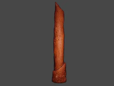 old stone pillar Low-poly 3D model