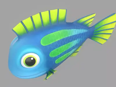 Cartoon Fish 19 Low-poly 3D model