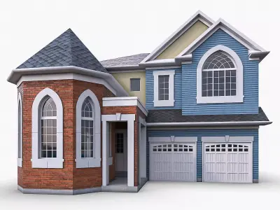 Cottage House 07  Low-poly 3D model