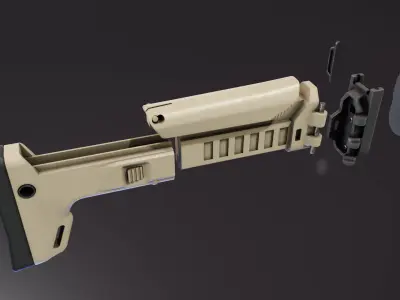 Kinetic Scar Adaptable Stock Low-poly 3D model