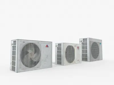 Air conditioner compressor AC Free low-poly 3D model
