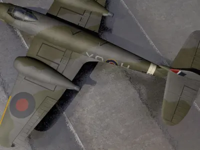 Gloster Meteor F3 3D model