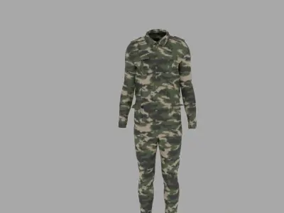 Military Uniform Low-poly 3D model shop