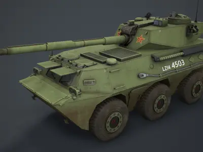 PTL-02 russian armoured vehicle Low-poly 3D model