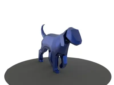 Dog-Low Polygon Low-poly 3D model