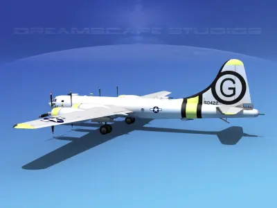 Boeing B-29 Superfortress Miss Angelica 3D model
