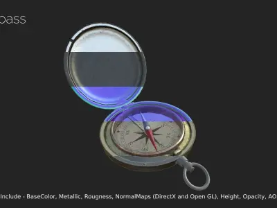Compass Low-poly 3D model