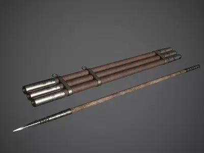 Javelin Arabic Medieval Free low-poly 3D model