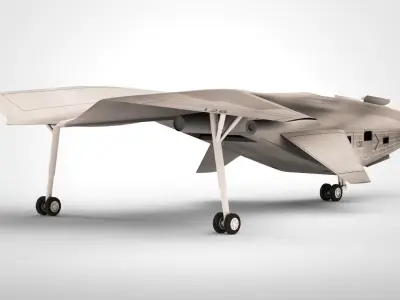 Dropship military aircraft 3D model