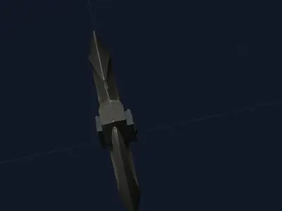 High Detail Fantasy Polearm Game-Ready Weapon Asset Low-poly 3D model