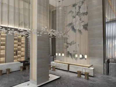 The Hotel Lobby 16 3D model