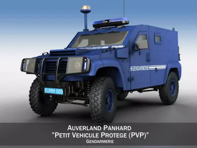 Auverland Panhard PVP - Gendarmerie 3D model