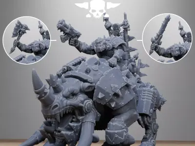 Orkaz Brast-Rider Warlord 3D print model