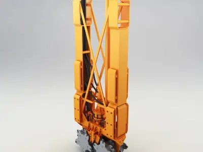 Drilling rig Low-poly 3D model