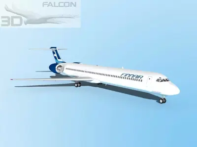 Falcon3D MD-80 Finnair 3D model