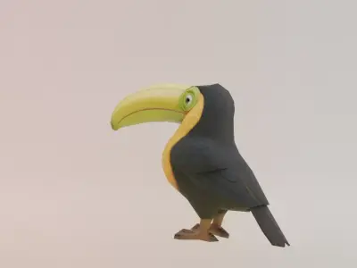 Tukanno Bananno Italian brainrot Low Poly Character Low-poly 3D model